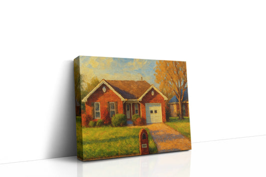 Mockup of 1615 Southgate Dr, Brownwood, TX 76801 oil painting on canvas