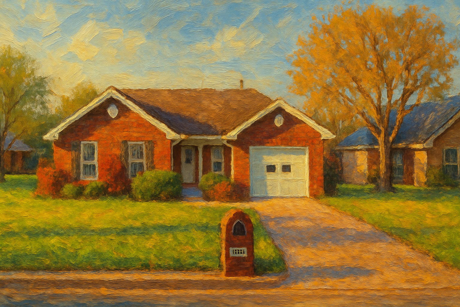 Oil painting of 1615 Southgate Dr, Brownwood, TX 76801