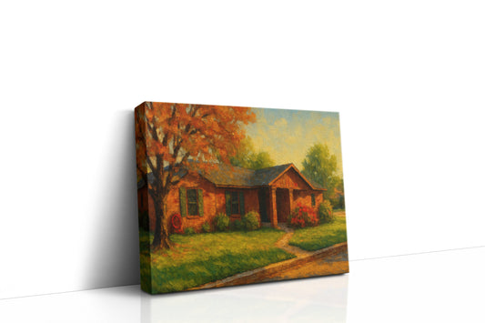 Mockup of 1701 Southgate Dr, Brownwood, TX 76801 oil painting on canvas