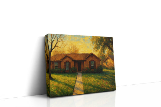 Mockup of 1702 Southgate Dr, Brownwood, TX 76801 oil painting on canvas