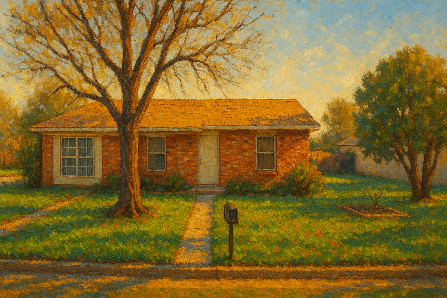 Oil painting of 1702 Tulane Dr, Brownwood, TX 76801