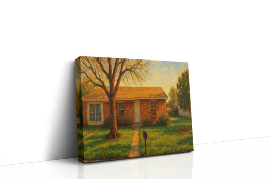 Mockup of 1702 Tulane Dr, Brownwood, TX 76801 oil painting on canvas