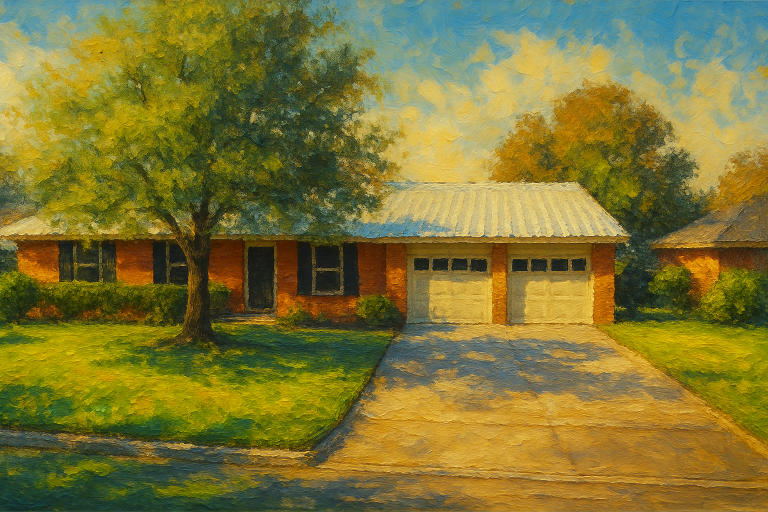 Oil painting of 1703 Delwood Dr, Brownwood, TX 76801