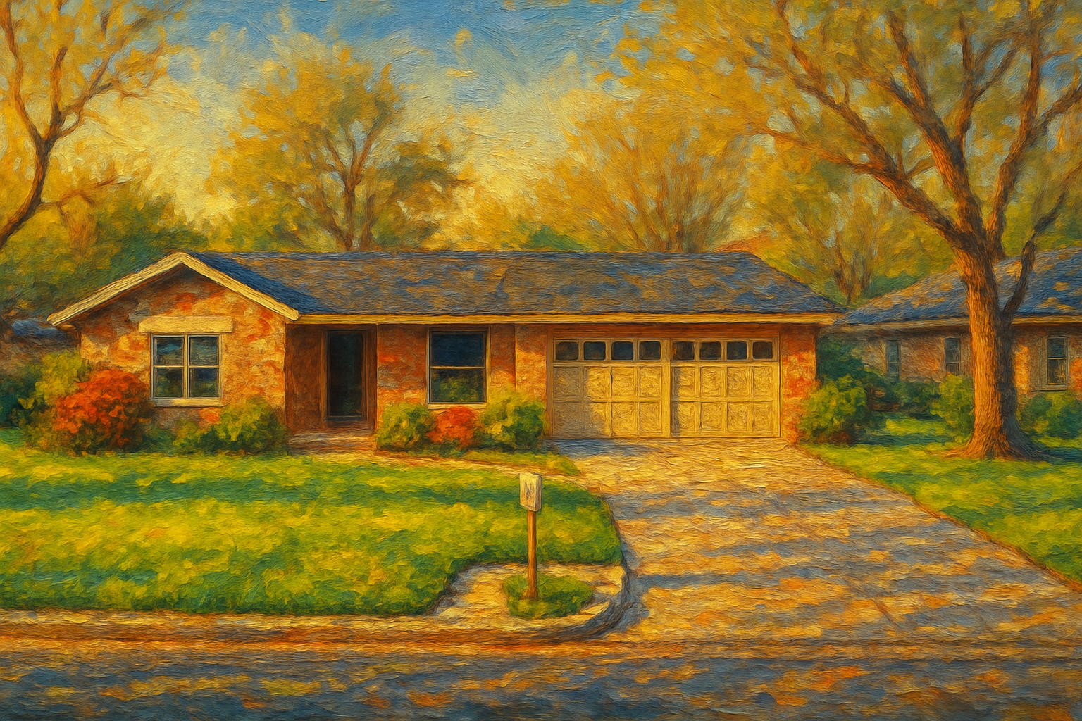 Oil painting of 1703 Southgate Dr, Brownwood, TX 76801
