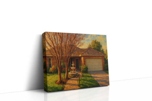 Mockup of 1703 Woodridge Dr, Brownwood, TX 76801 oil painting on canvas