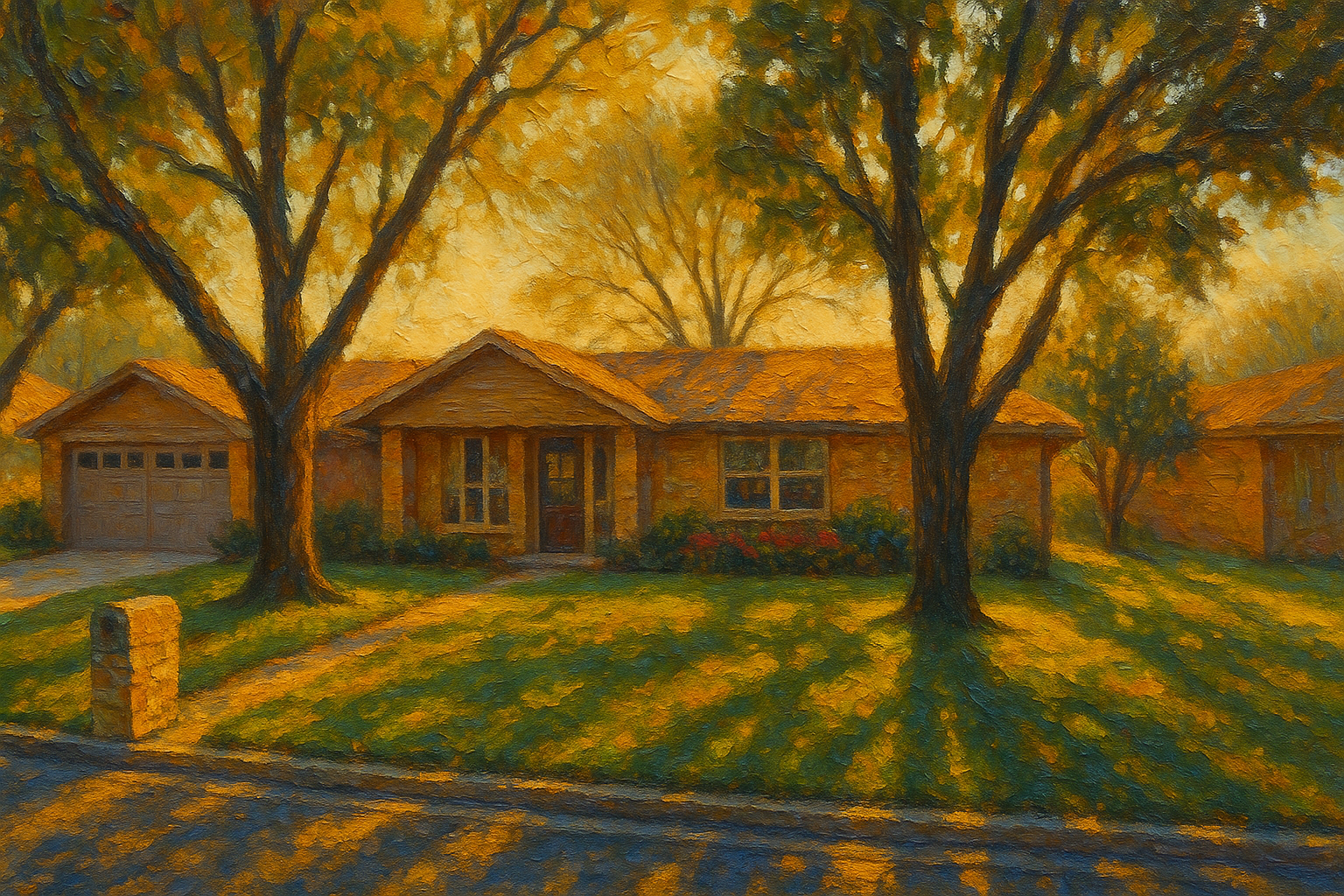 Oil painting of 1704 Southgate Dr, Brownwood, TX 76801