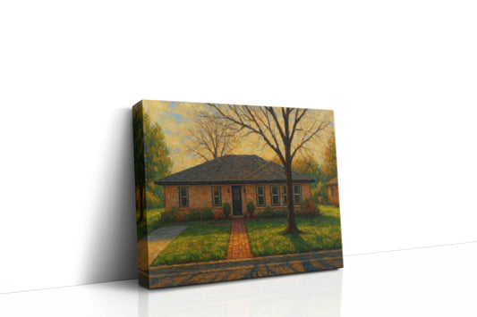 Mockup of 1704 Tulane Dr, Brownwood, TX 76801 oil painting on canvas