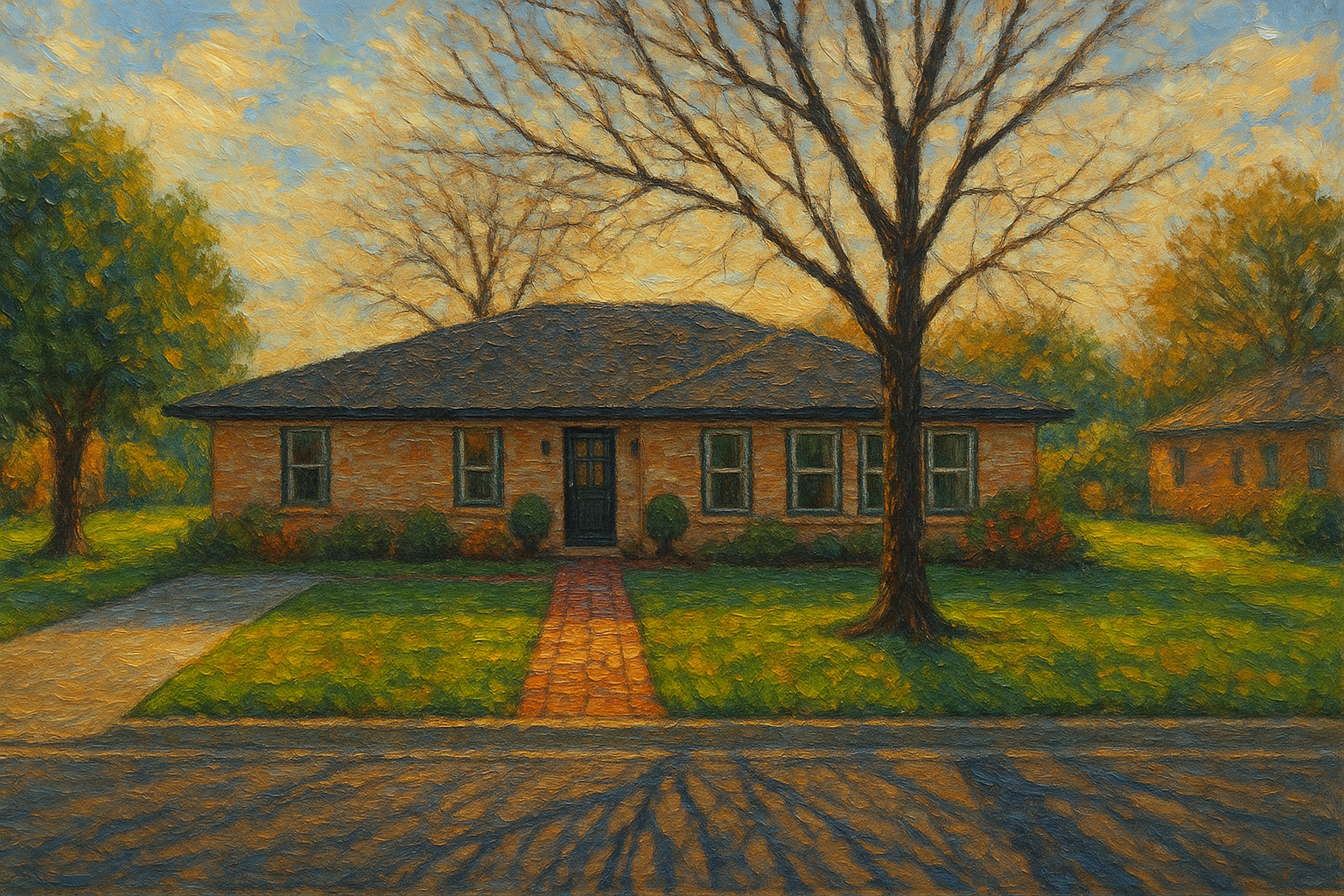 Oil painting of 1704 Tulane Dr, Brownwood, TX 76801