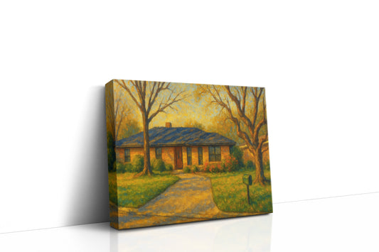Mockup of 1705 Southgate Dr, Brownwood, TX 76801 oil painting on canvas