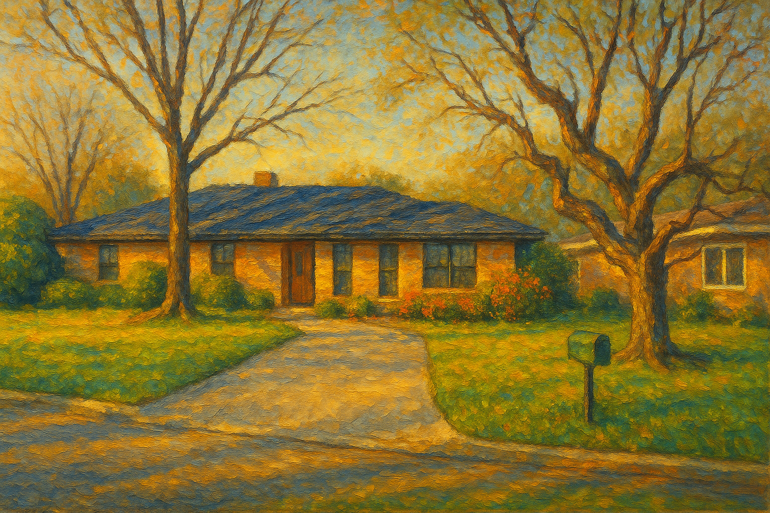 Oil painting of 1705 Southgate Dr, Brownwood, TX 76801