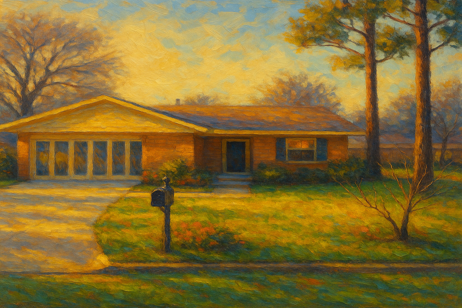 Oil painting of 1706 Southgate Dr, Brownwood, TX 76801