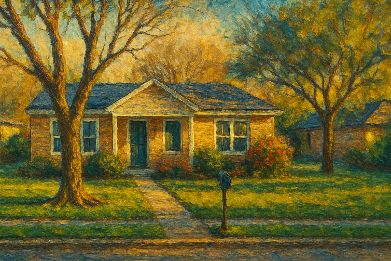Oil painting of 1706 Tulane Dr, Brownwood, TX 76801
