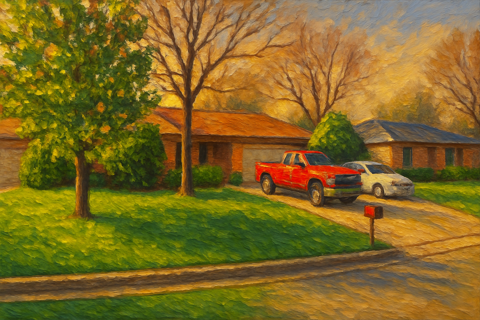 Oil painting of 1707 Southgate Dr, Brownwood, TX 76801