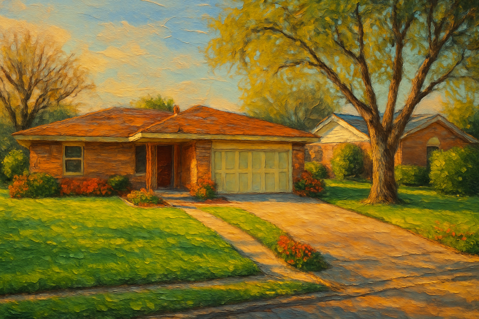 Oil painting of 1707 Woodridge Dr, Brownwood, TX 76801