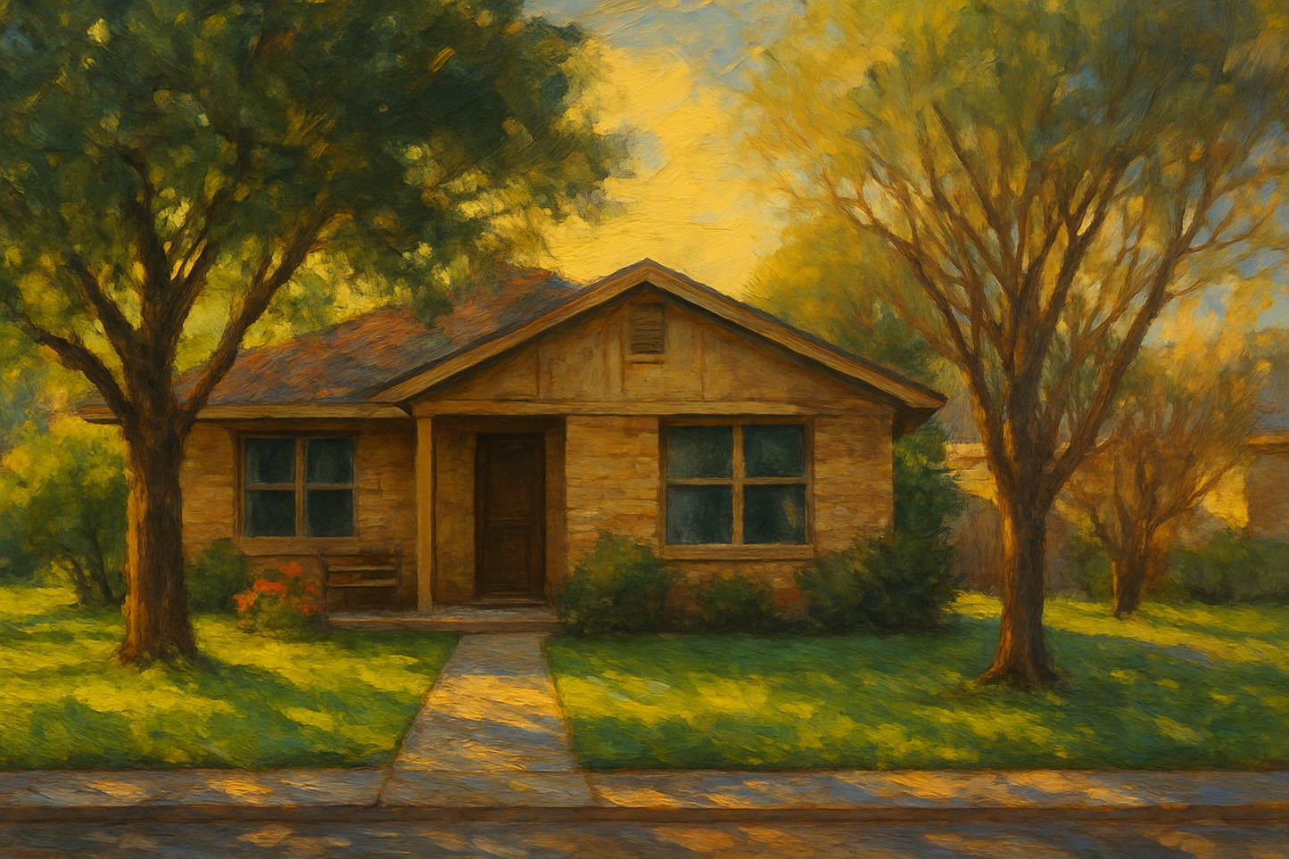 Oil painting of 1708 Tulane Dr, Brownwood, TX 76801
