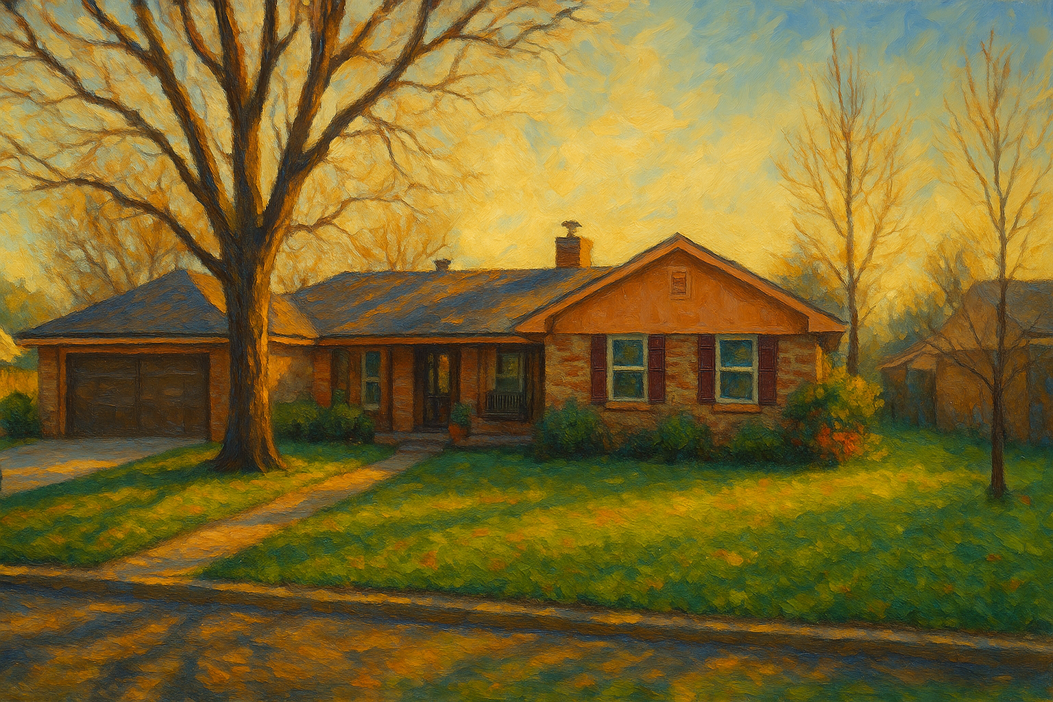 Oil painting of 1710 Southgate Dr, Brownwood, TX 76801