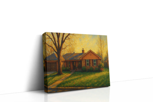 Mockup of 1710 Southgate Dr, Brownwood, TX 76801 oil painting on canvas