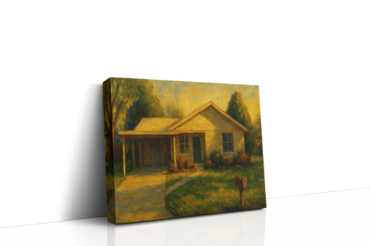 Mockup of 1710 Tulane Dr, Brownwood, TX 76801 oil painting on canvas