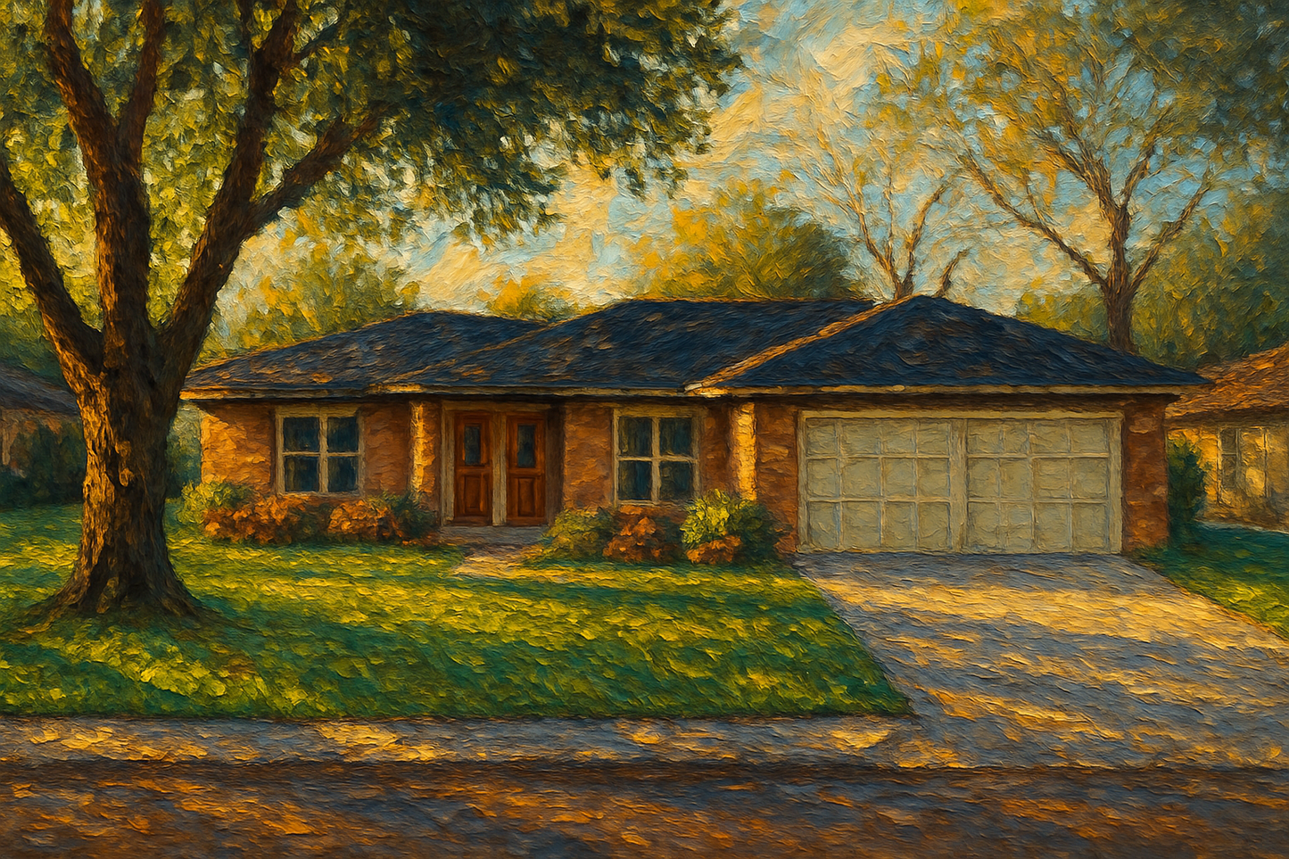 Oil painting of 1711 Southgate Dr, Brownwood, TX 76801