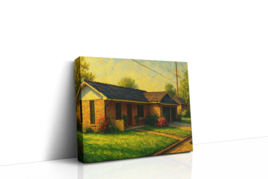 Mockup of 1711 Tulane Dr, Brownwood, TX 76801 oil painting on canvas