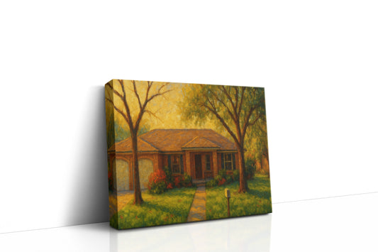 Mockup of 1712 Southgate Dr, Brownwood, TX 76801 oil painting on canvas