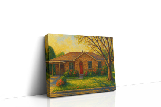 Mockup of 1712 Tulane Dr, Brownwood, TX 76801 oil painting on canvas