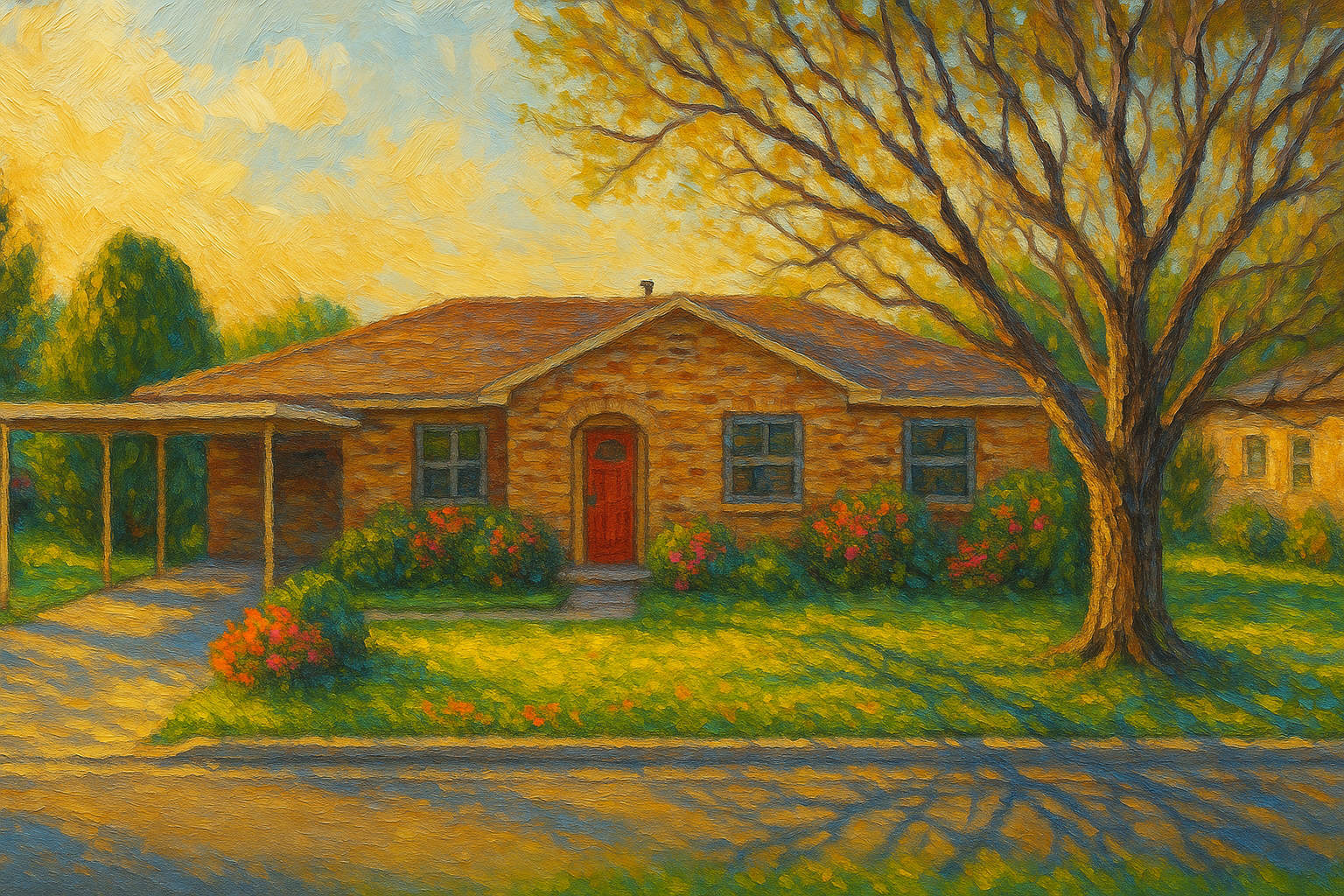 Oil painting of 1712 Tulane Dr, Brownwood, TX 76801
