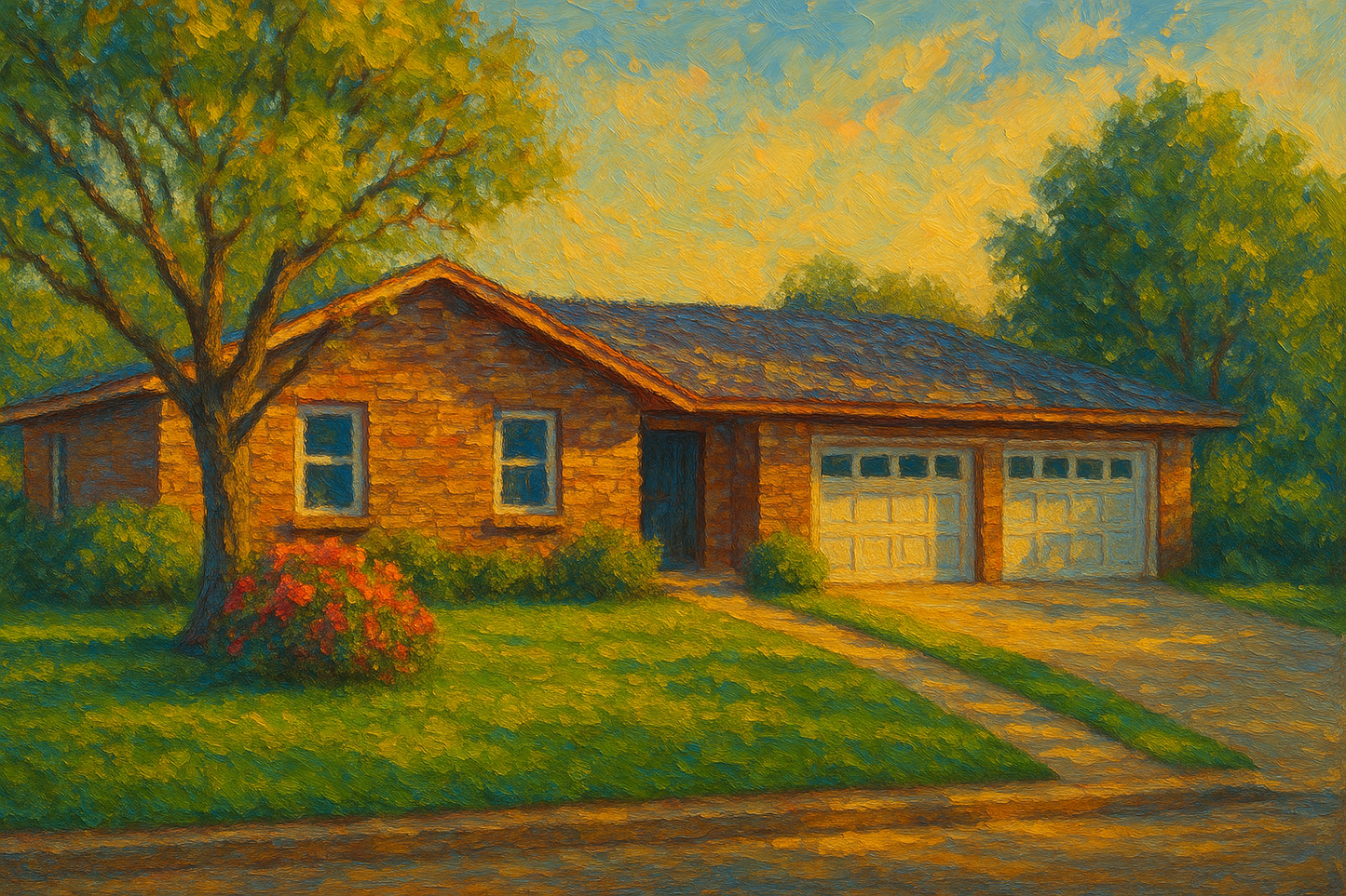Oil painting of 1713 Brooks Ave, Brownwood, TX 76801