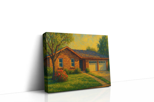Mockup of 1713 Brooks Ave, Brownwood, TX 76801 oil painting on canvas