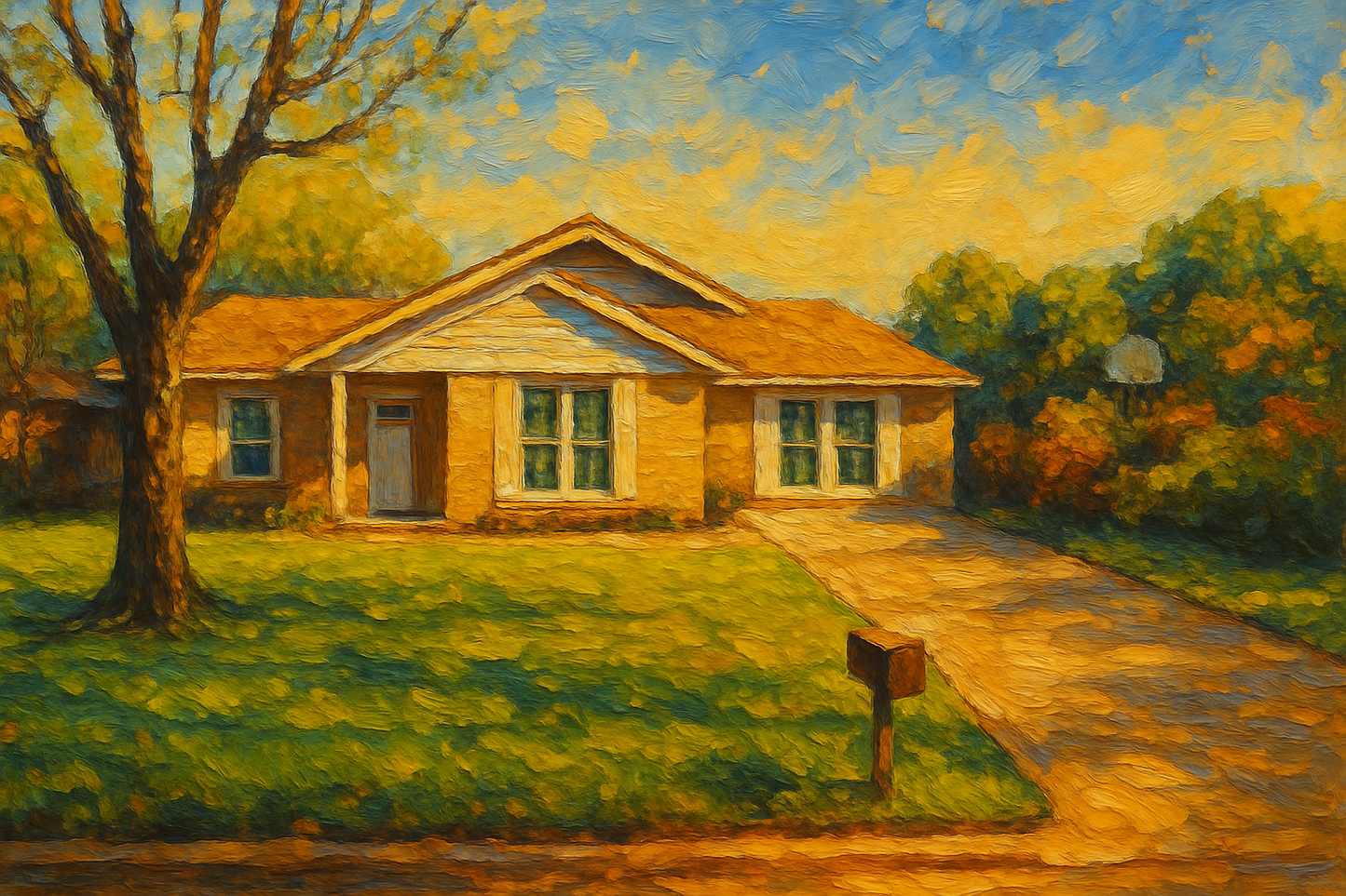 Oil painting of 1713 Delwood Dr, Brownwood, TX 76801