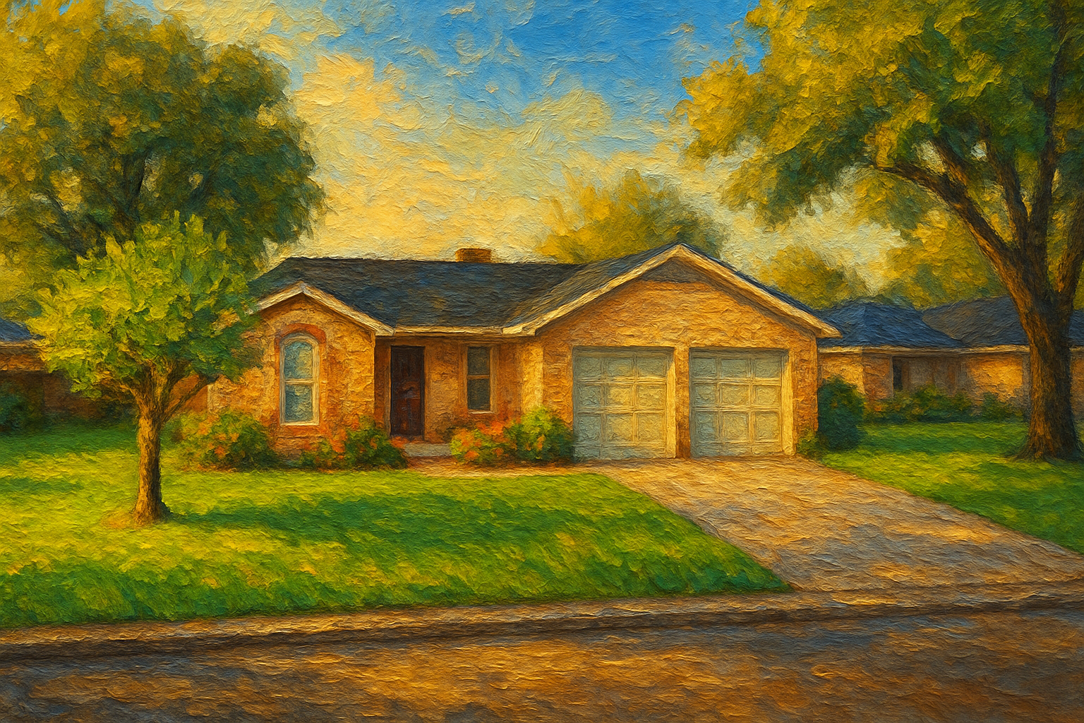 Oil painting of 1713 Southgate Dr, Brownwood, TX 76801