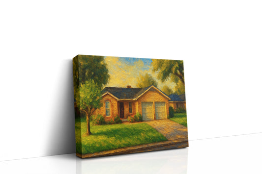 Mockup of 1713 Southgate Dr, Brownwood, TX 76801 oil painting on canvas