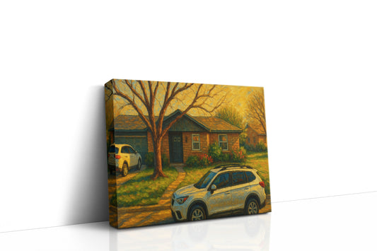 Mockup of 1714 Brooks Ave, Brownwood, TX 76801 oil painting on canvas