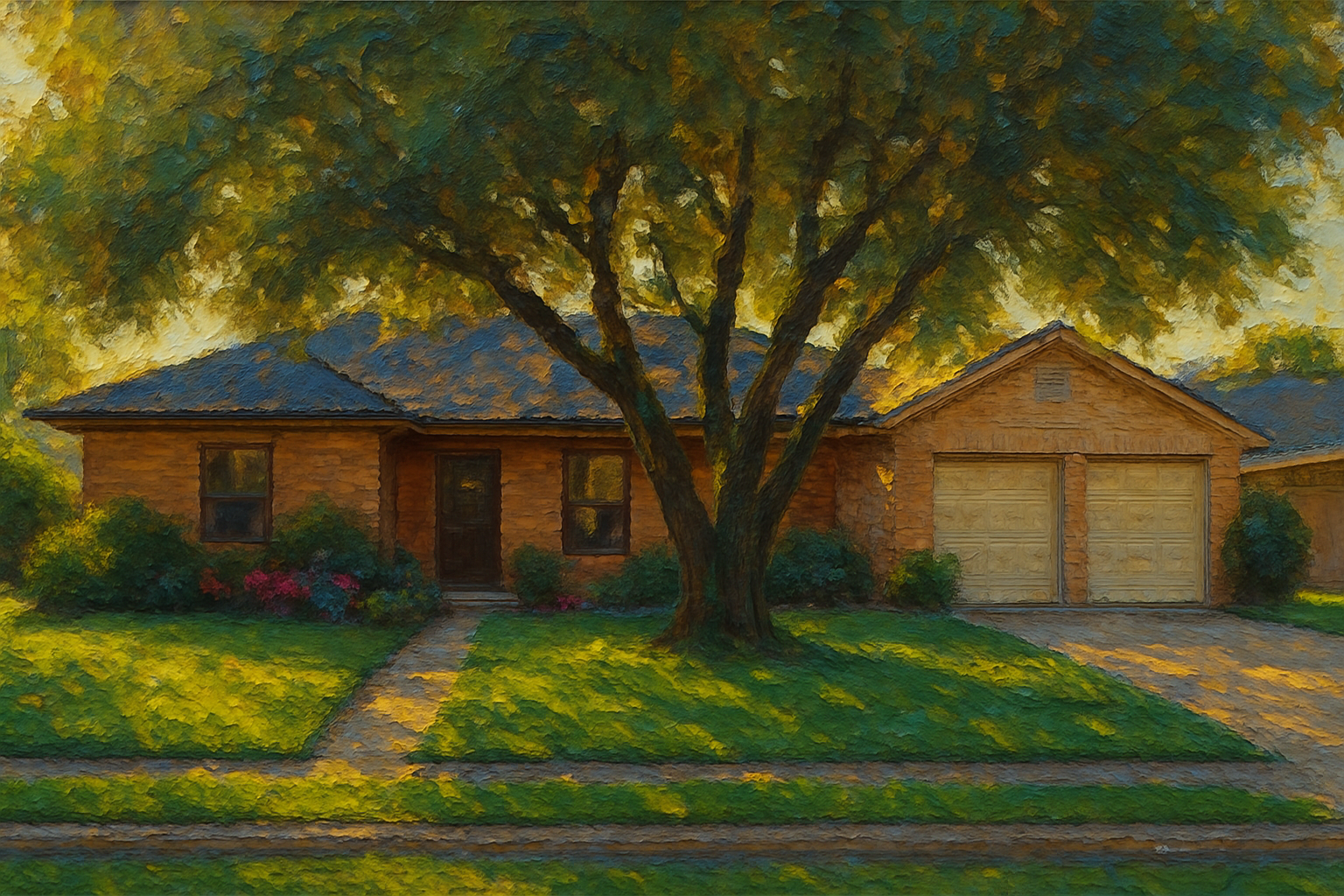 Oil painting of 1714 Southgate Dr, Brownwood, TX 76801