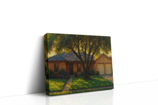 Mockup of 1714 Southgate Dr, Brownwood, TX 76801 oil painting on canvas