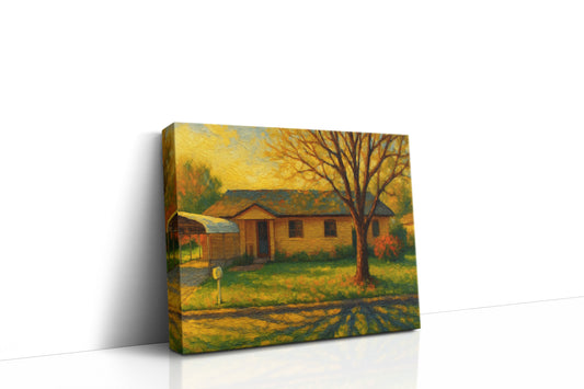 Mockup of 1714 Tulane Dr, Brownwood, TX 76801 oil painting on canvas