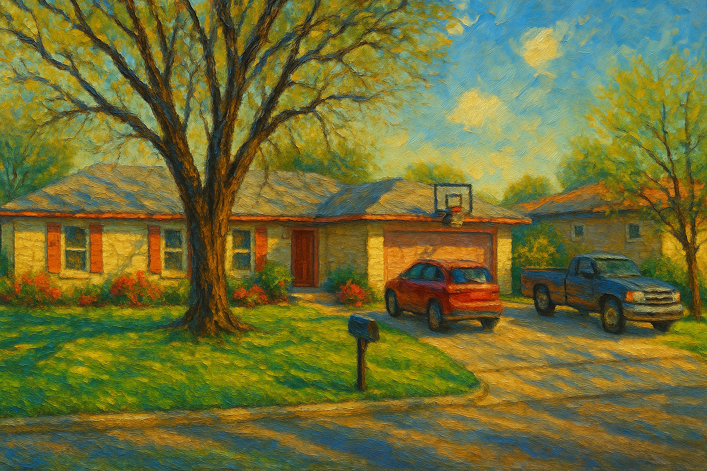 Oil painting of 1715 Brooks Ave, Brownwood, TX 76801