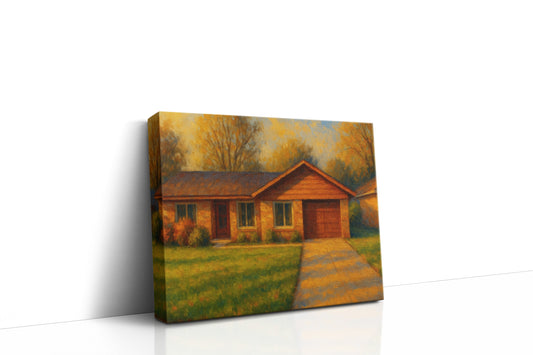 Mockup of 1715 Delwood Dr, Brownwood, TX 76801 oil painting on canvas