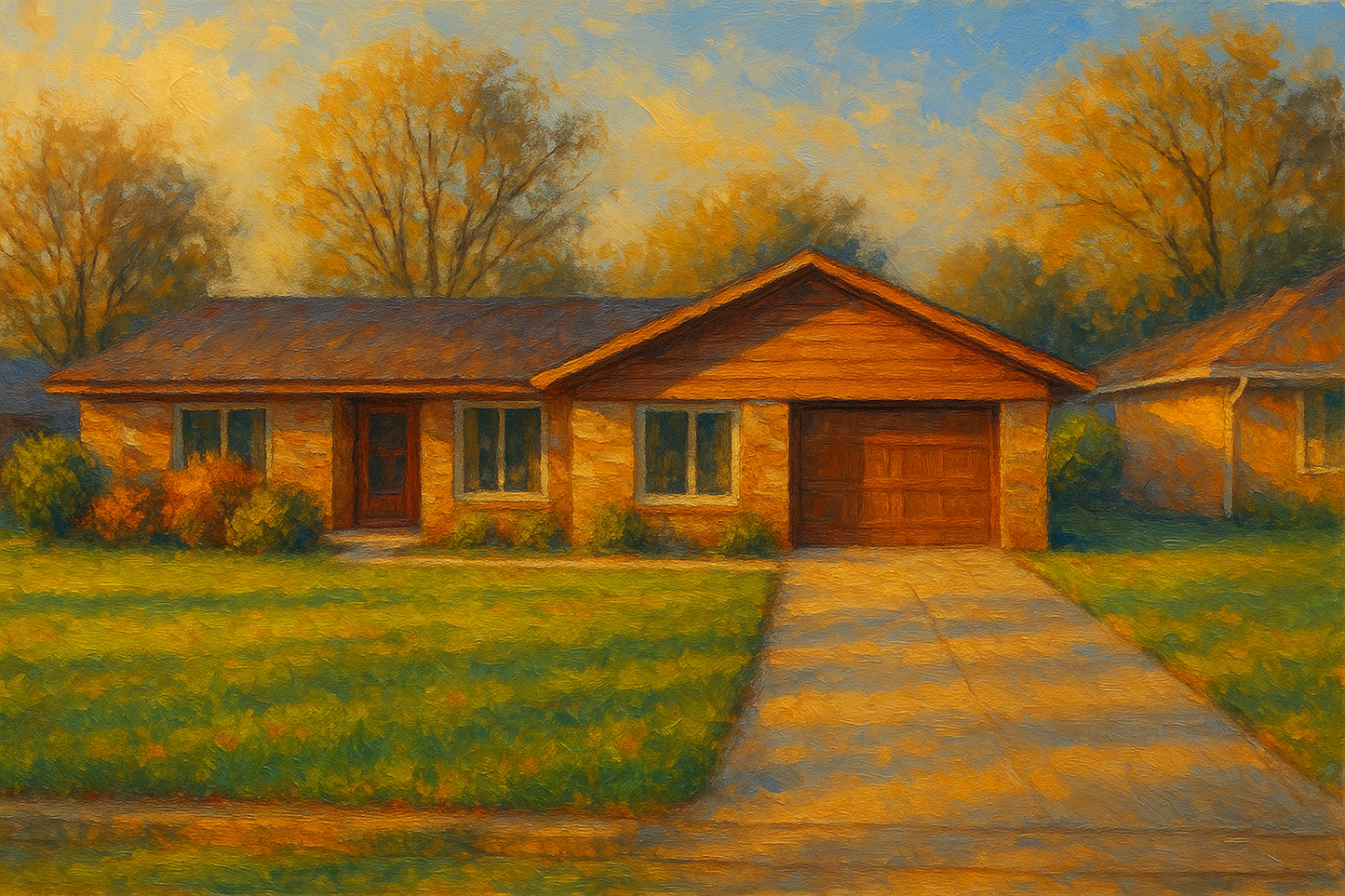Oil painting of 1715 Delwood Dr, Brownwood, TX 76801