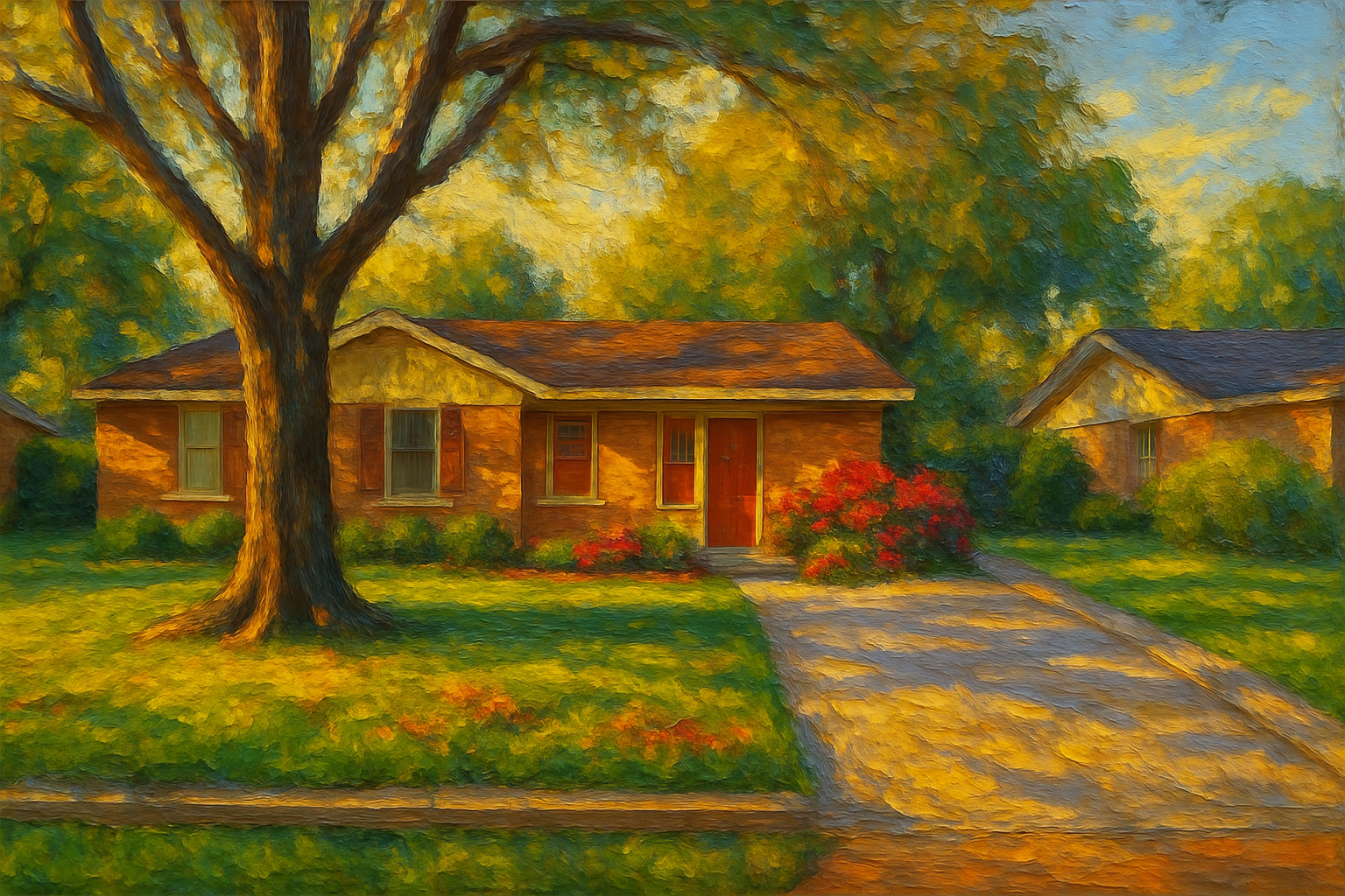 Oil painting of 1715 Southgate Dr, Brownwood, TX 76801