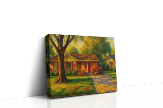 Mockup of 1715 Southgate Dr, Brownwood, TX 76801 oil painting on canvas