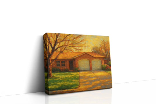 Mockup of 1716 Brooks Ave, Brownwood, TX 76801 oil painting on canvas