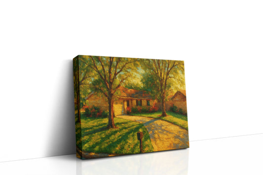 Mockup of 1716 Rosewood Dr, Brownwood, TX 76801 oil painting on canvas