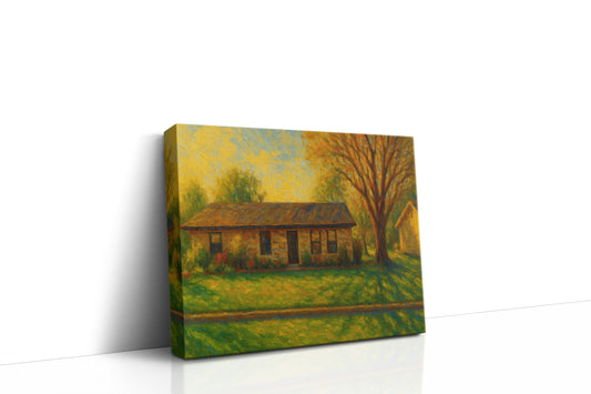 Mockup of 1716 Tulane Dr, Brownwood, TX 76801 oil painting on canvas