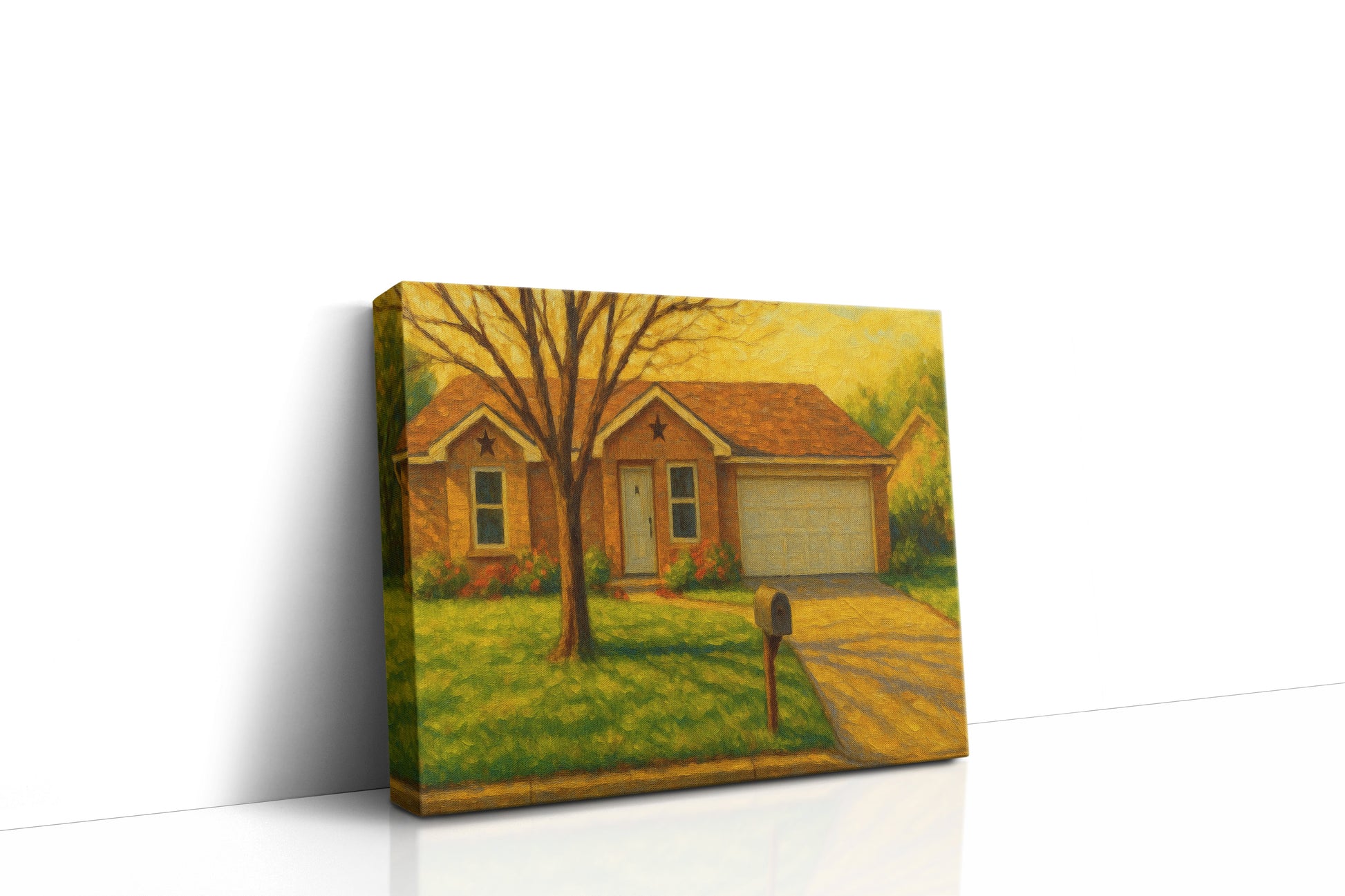 Mockup of 1717 Brooks Ave, Brownwood, TX 76801 oil painting on canvas