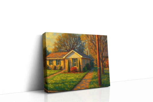 Mockup of 1717 Delwood Dr, Brownwood, TX 76801 oil painting on canvas
