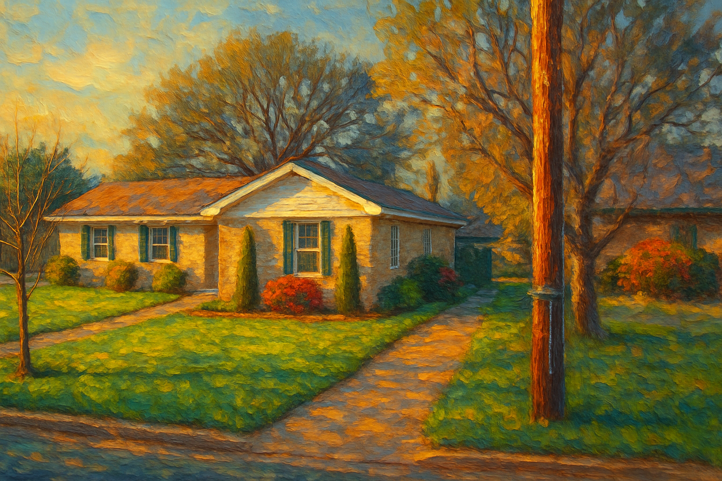 Oil painting of 1717 Delwood Dr, Brownwood, TX 76801