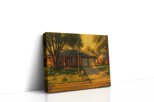 Mockup of 1717 Southgate Dr, Brownwood, TX 76801 oil painting on canvas