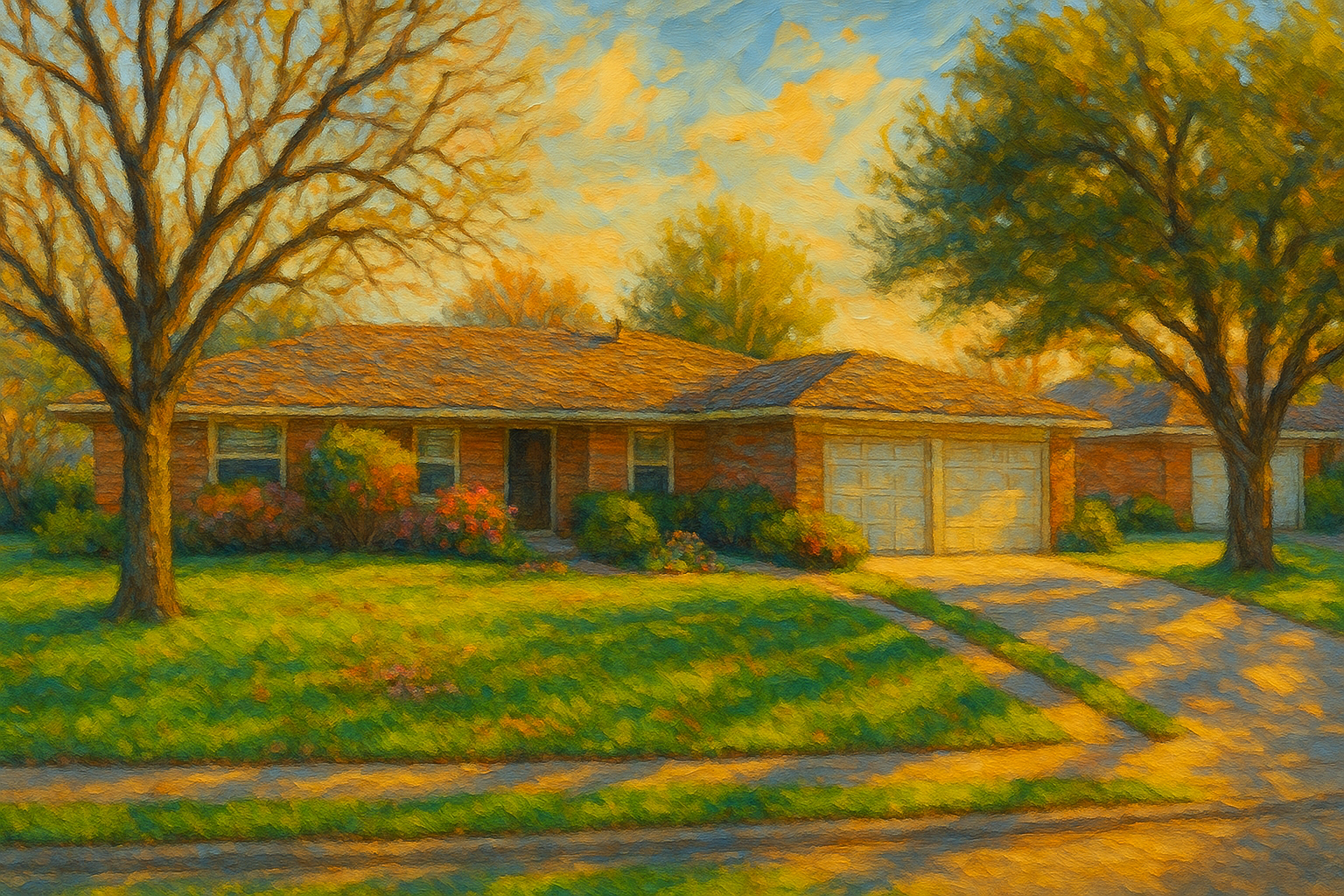 Oil painting of 1718 Brooks Ave, Brownwood, TX 76801