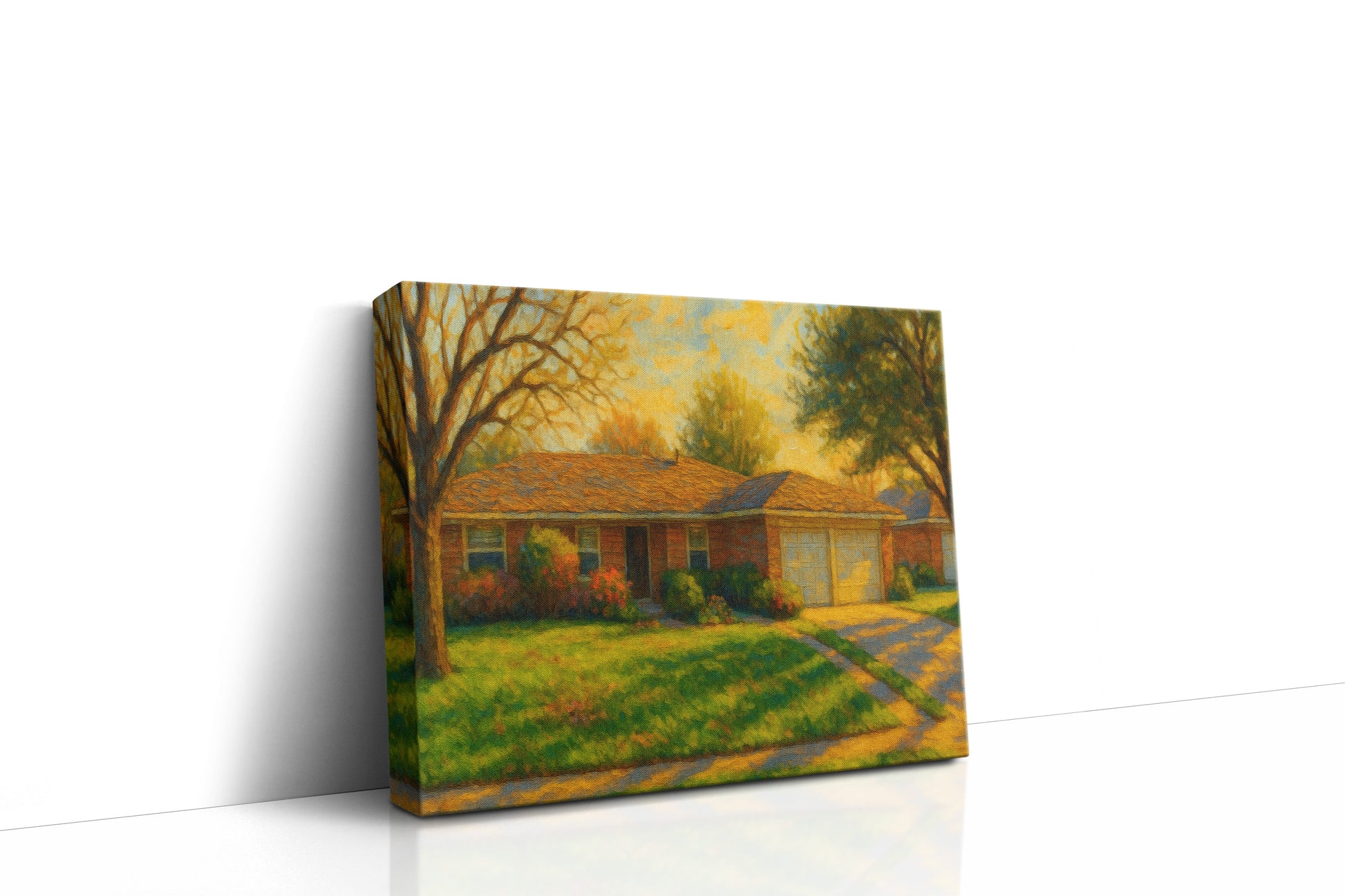 Mockup of 1718 Brooks Ave, Brownwood, TX 76801 oil painting on canvas